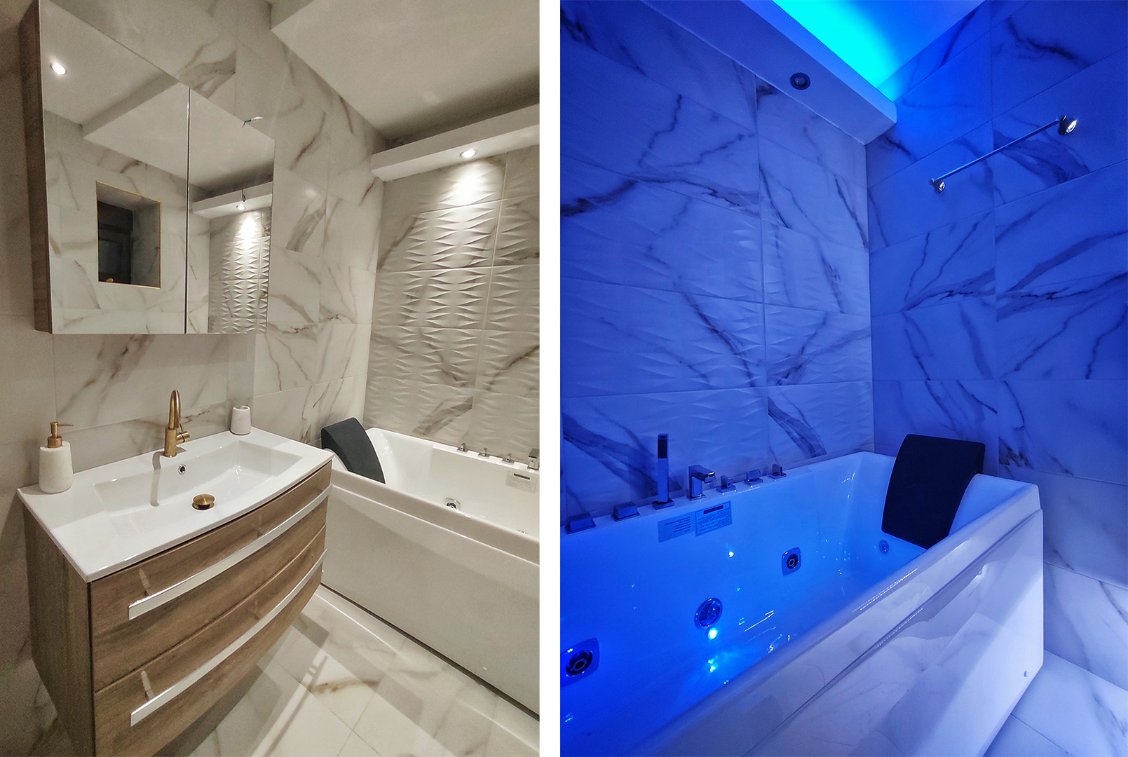 Μπάνιο με jacuzzi υδρομασάζ